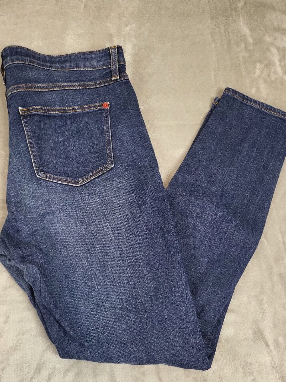 SPANX The Slim-X Skinny Jeans Women's Size 32 Dark Wash Stretch Shaping Denim